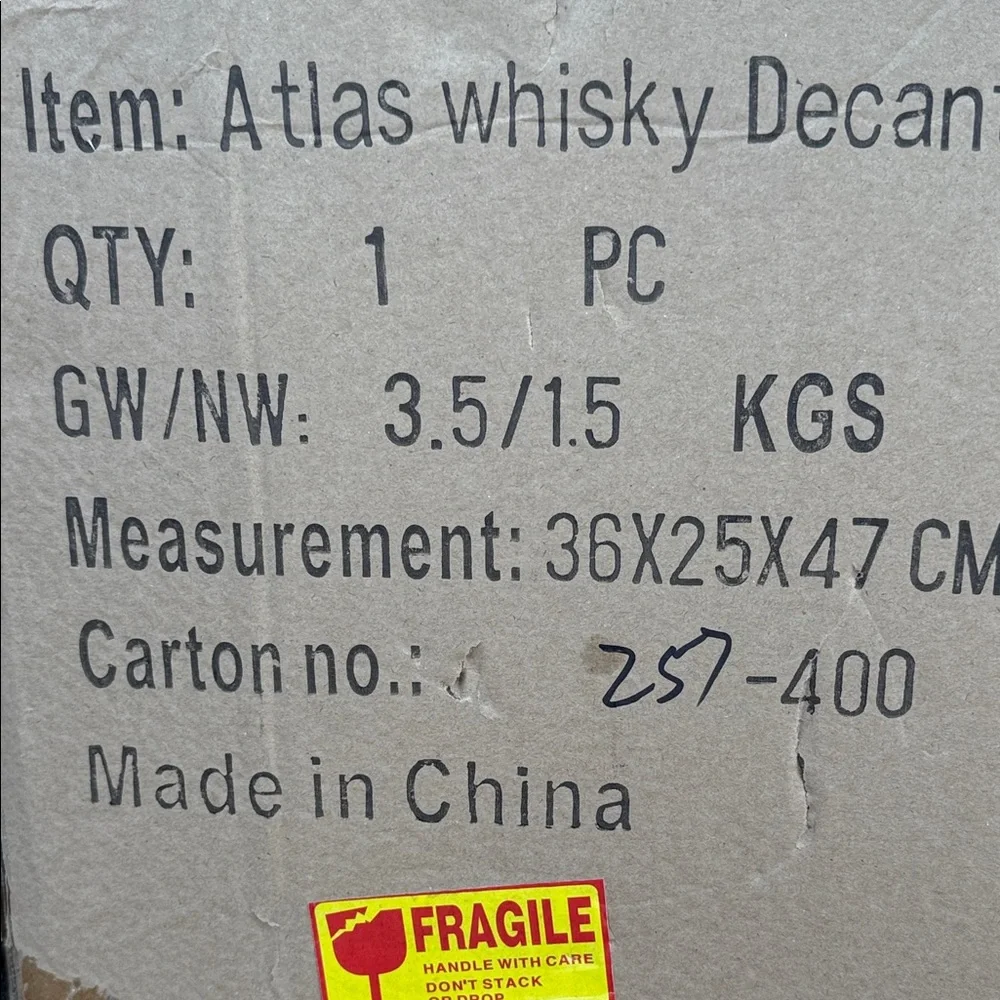 Atlas Gold Whiskey Decanter Set